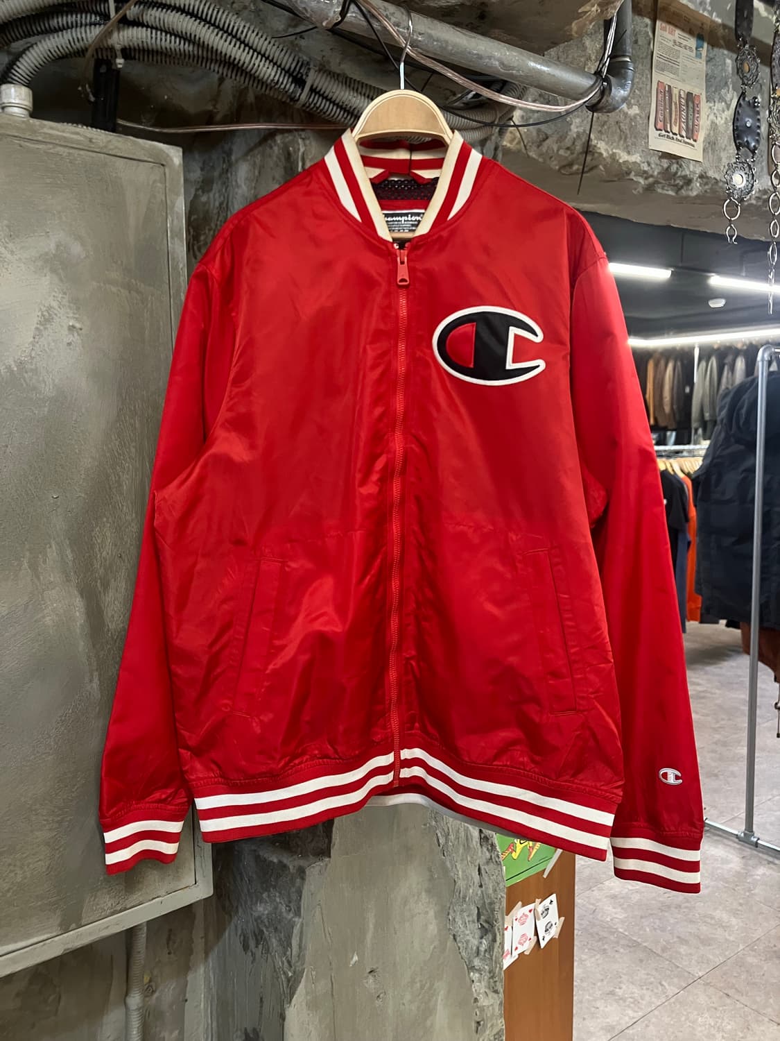 챔피온 빅 로고 트랙 자켓 레드 L  #csz2508 상품이미지1