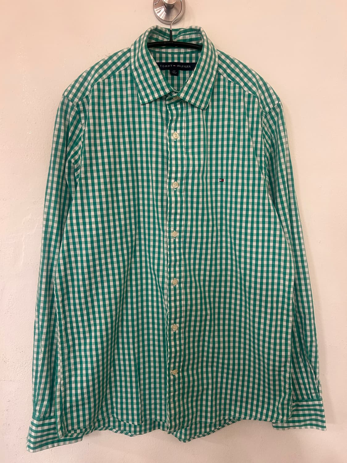 타미힐피거 깅엄 체크 셔츠 S 상품이미지1