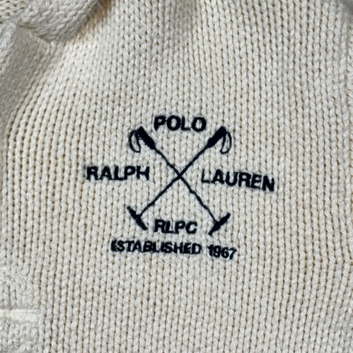 S) 폴로 랄프로렌 헤비코튼 후드 니트 아이보리 상품이미지4