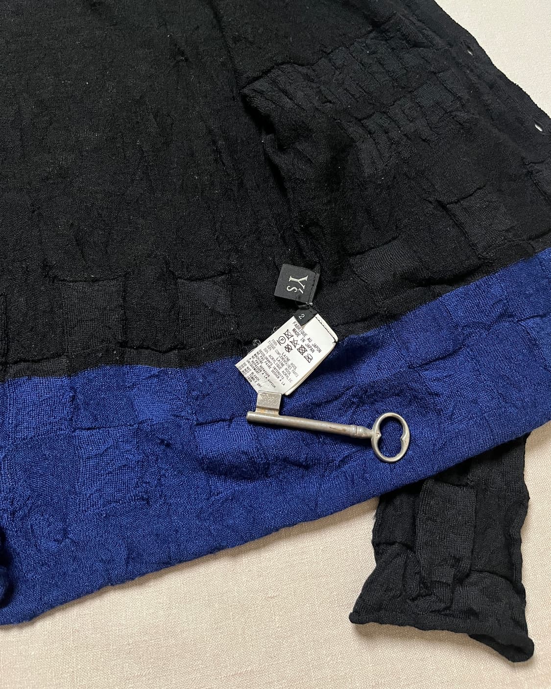 요지야마모토 레터링 자가드 패널 가디건 Yohji yamamoto 상품이미지9