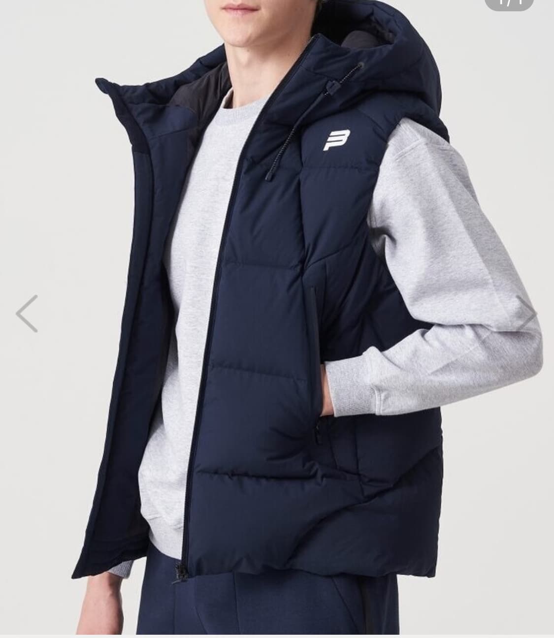 (새상품급) 빈폴 오리털 후드 패딩 조끼 남성 95 M 상품이미지1