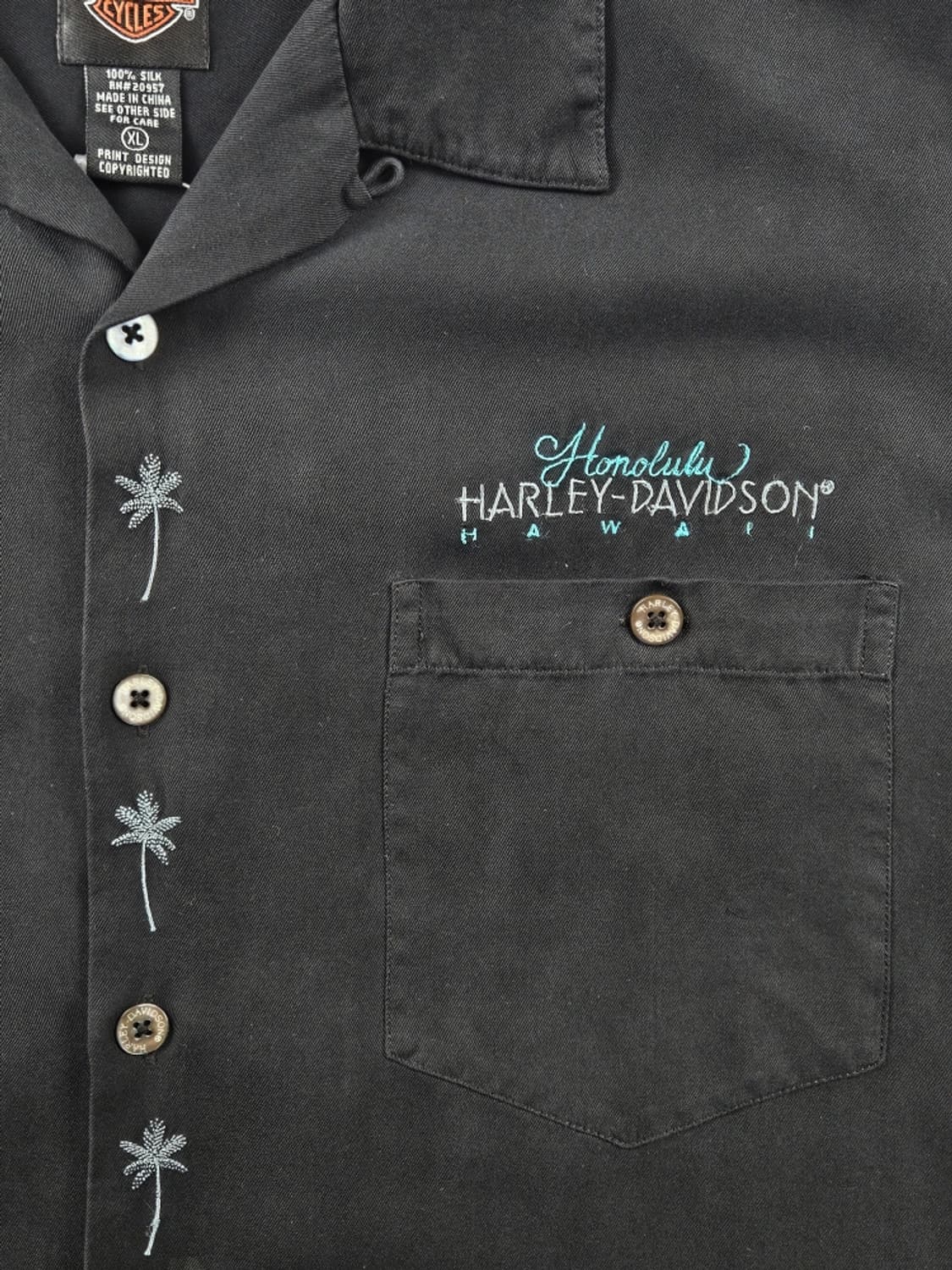 할리데이비슨 하와이 호놀룰루 실크 반팔 셔츠 ( XL ) / 11420 상품이미지4