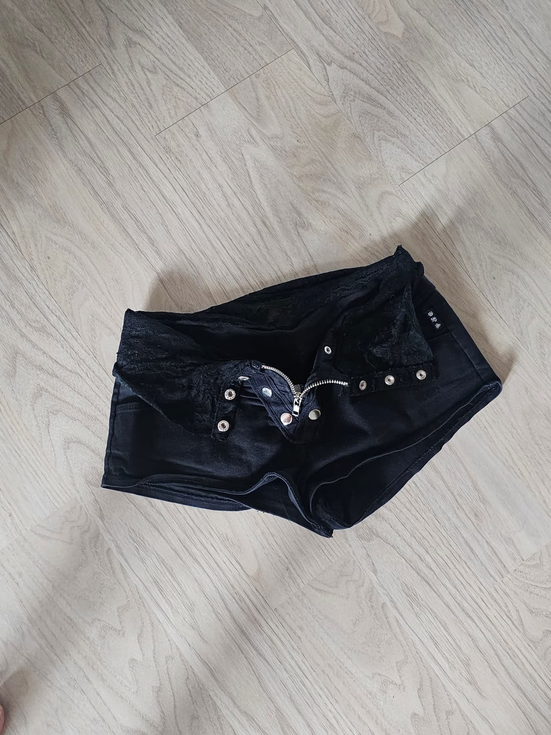 갸루 로우라이즈 레이스 쇼츠 핫팬츠 큐빅 상품이미지1