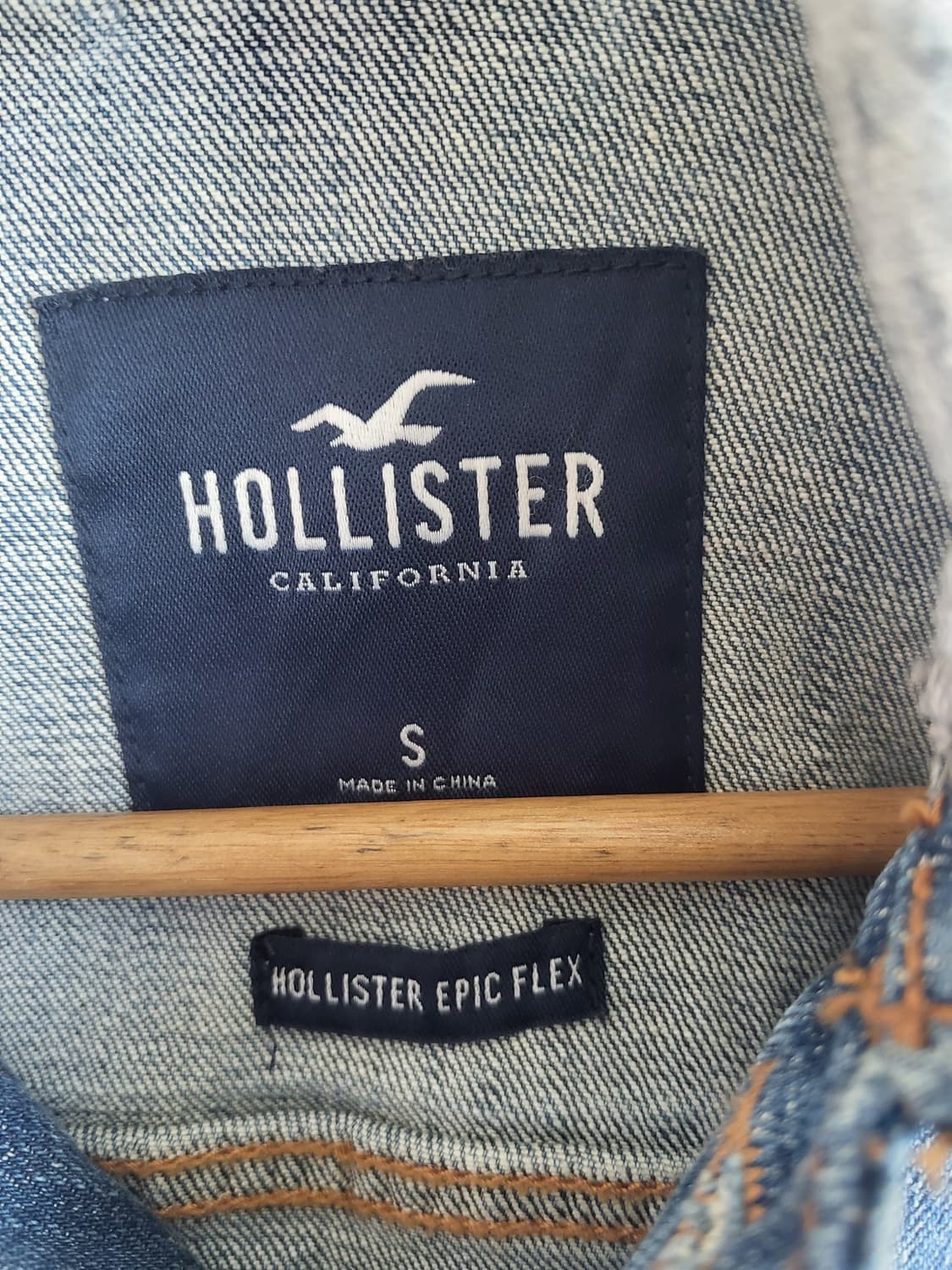 HOLLISTER 홀리스터 데님 자켓 S 베이직 청자켓 트러커자켓 상품이미지5