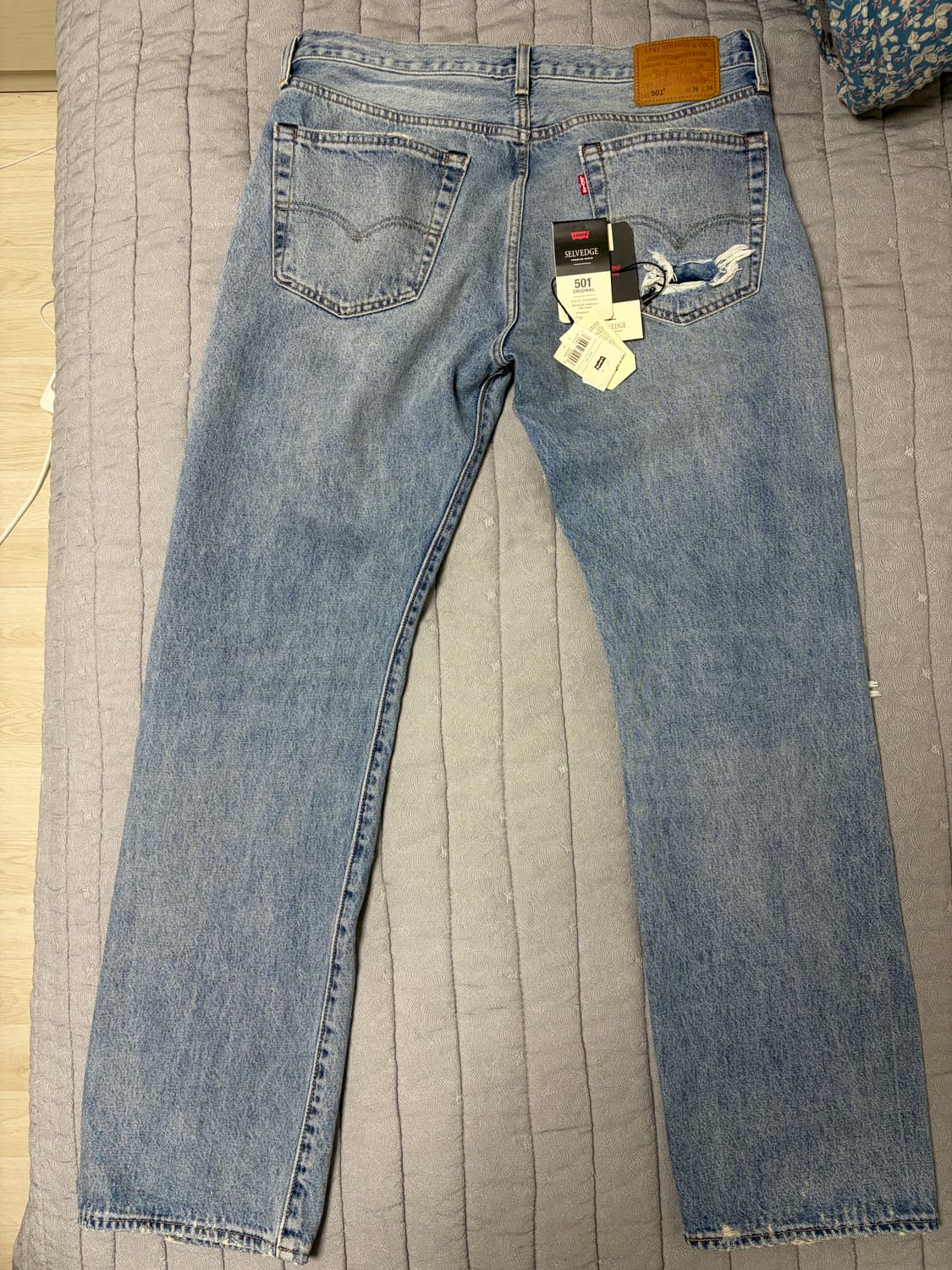 리바이스 501 터콰이즈 w:36 L:34 상품이미지2