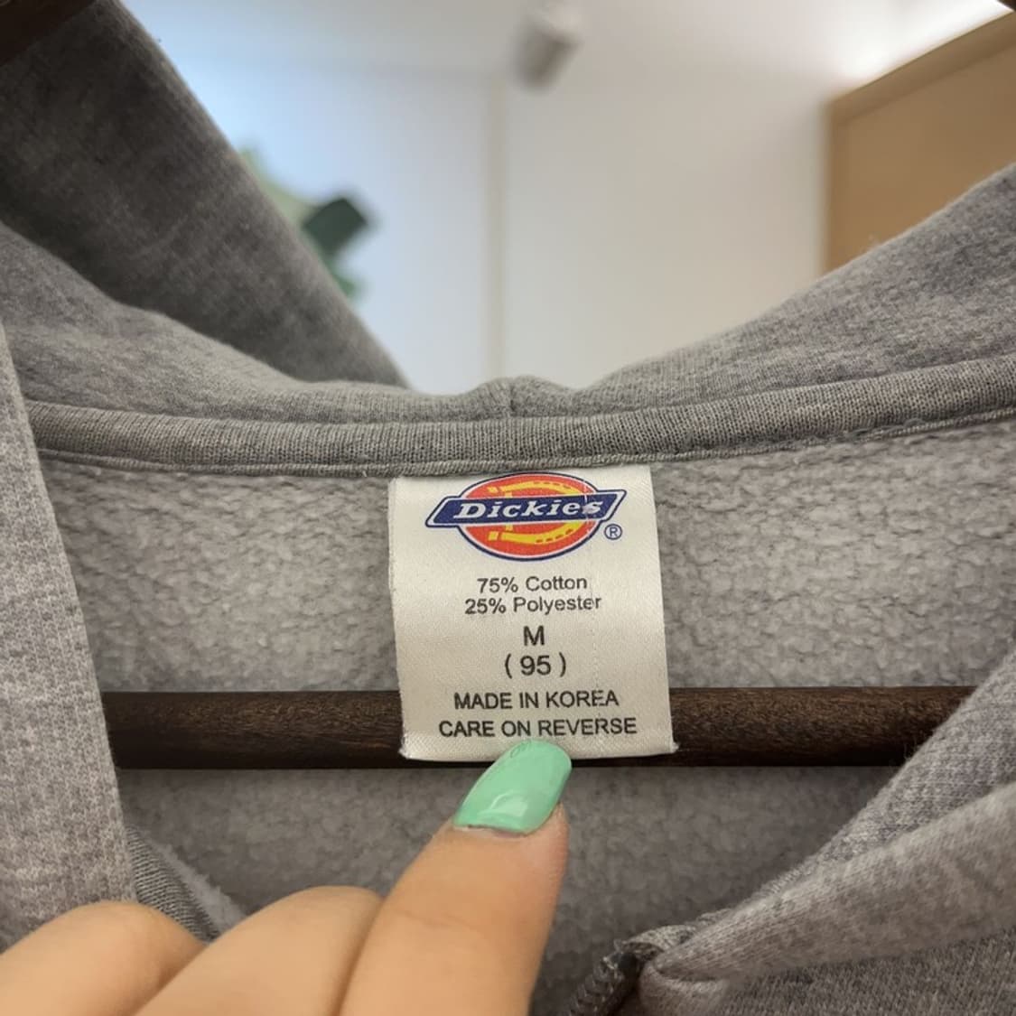 디키즈 올드스쿨 Y2K 핑크 아치로고 후드 집업 M C07043 상품이미지5