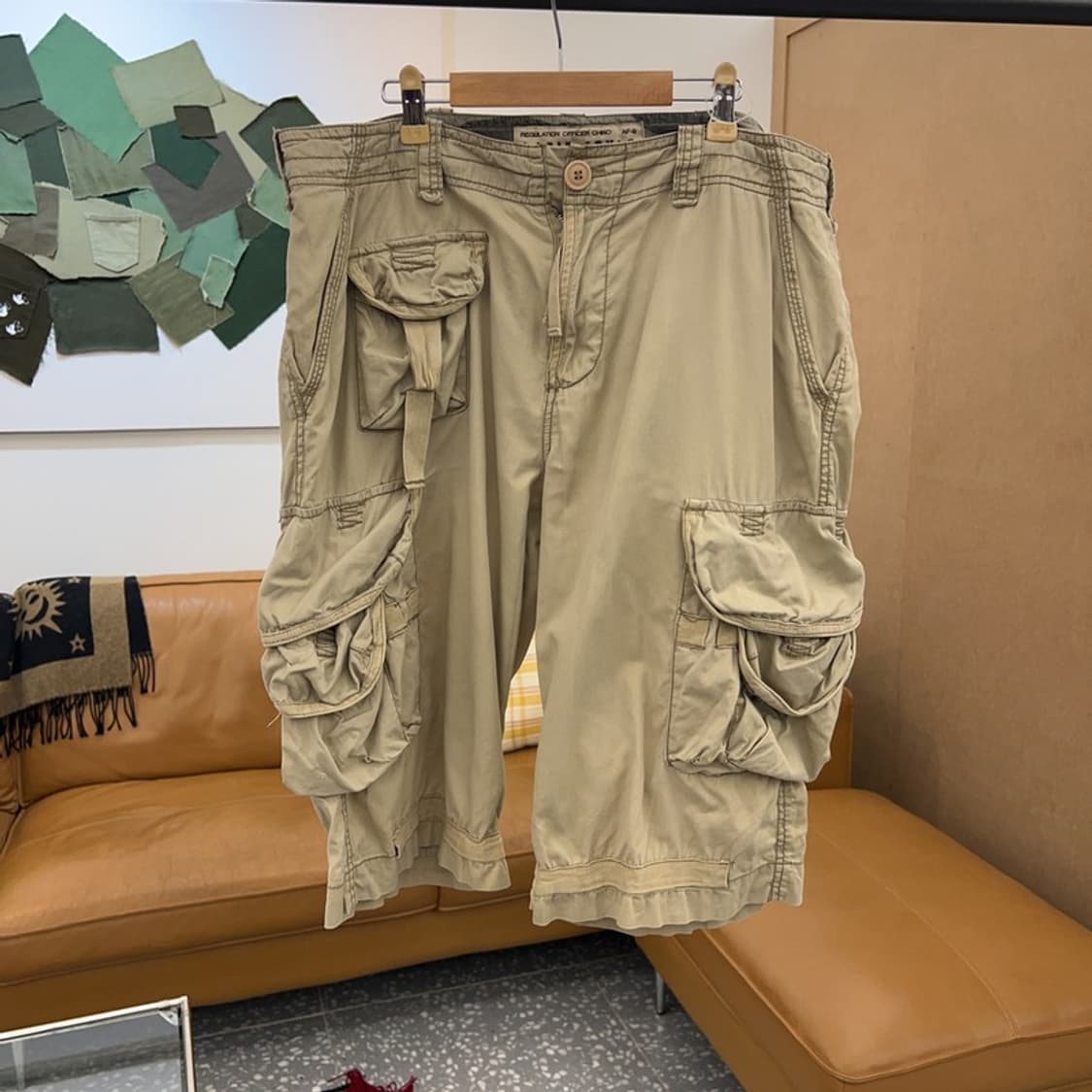 빈티지 멀티포켓 카고팬츠 반바지 35인치 C04725  상품이미지1