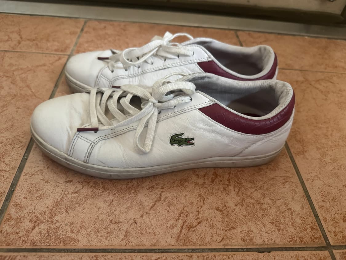 라코스테 스트레이트셋 레더 스니커즈 상품이미지2