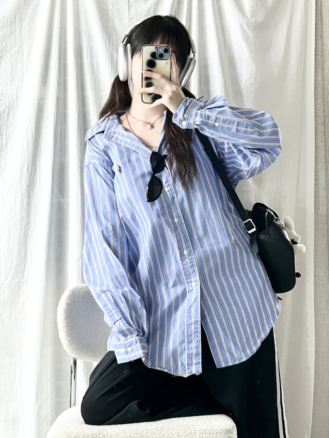 폴로 네이비포니 스트라이프 셔츠 상품이미지2