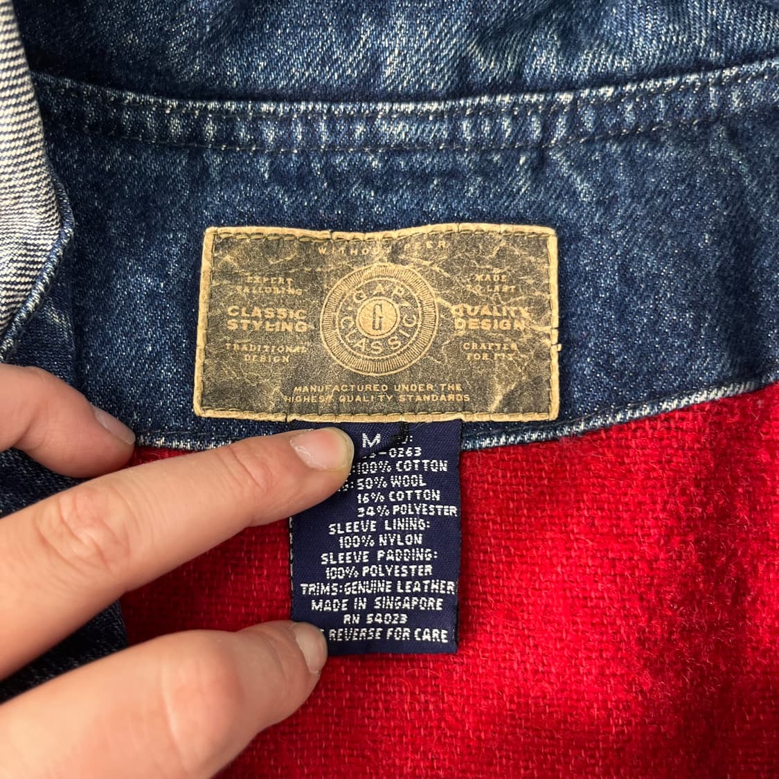 105 90s 갭 클래식 떡볶이 데님 코트 상품이미지2