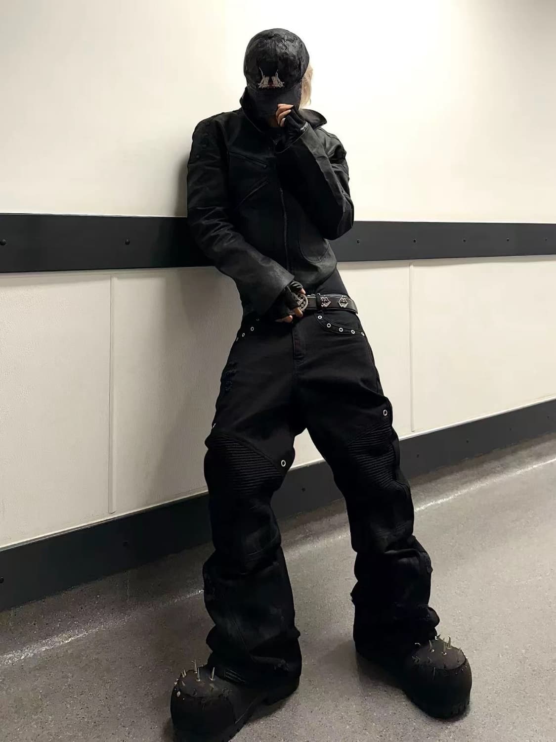 다크 테크웨어 바이커 팬츠 상품이미지3