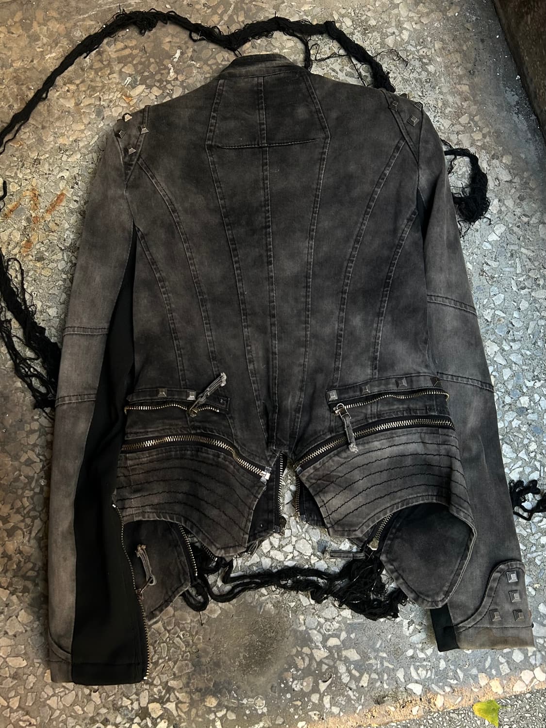 2000s VTG 펑크 기믹 스터드 멀티지퍼 자켓  상품이미지2