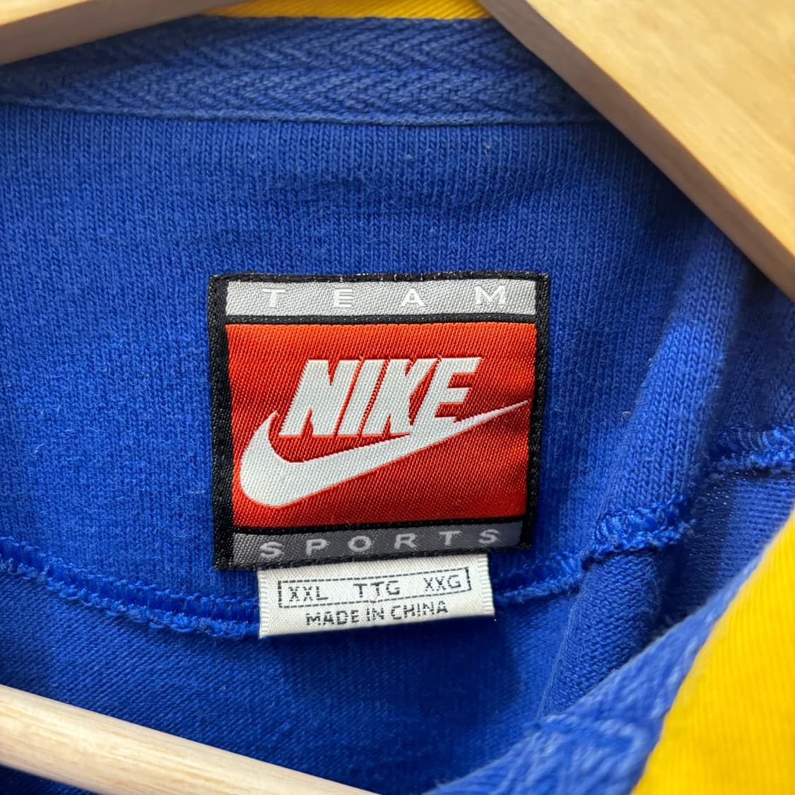 90s 나이키 올드스쿨 빈티지 배색 럭비 티셔츠 2XL 상품이미지7