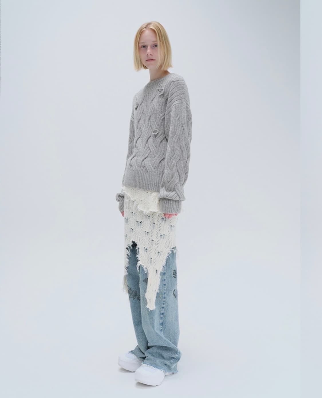 다이애그널 케이블 니트 cable knit 상품이미지3