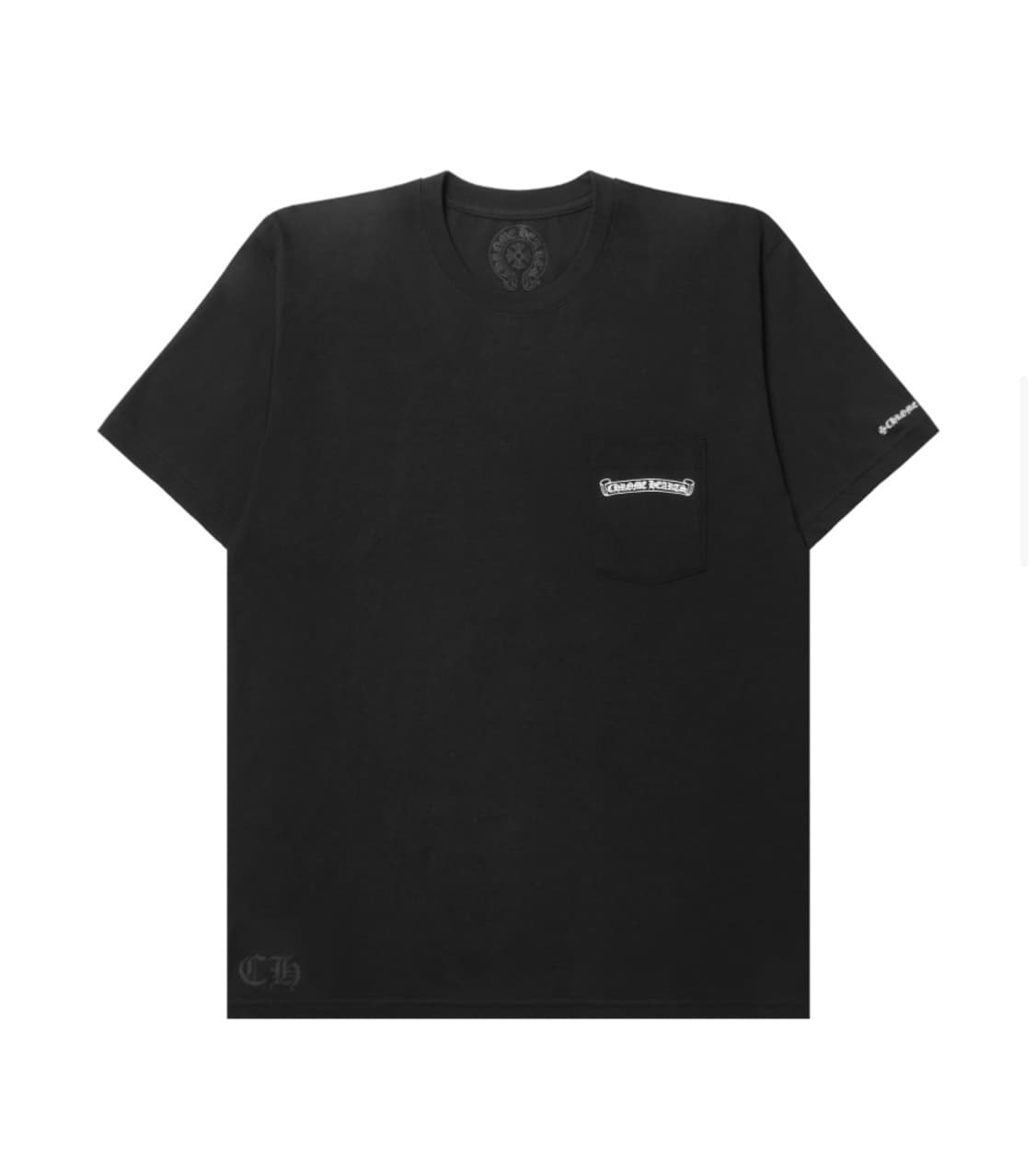L / 크롬하츠 스크롤 로고 티셔츠 블랙 상품이미지2