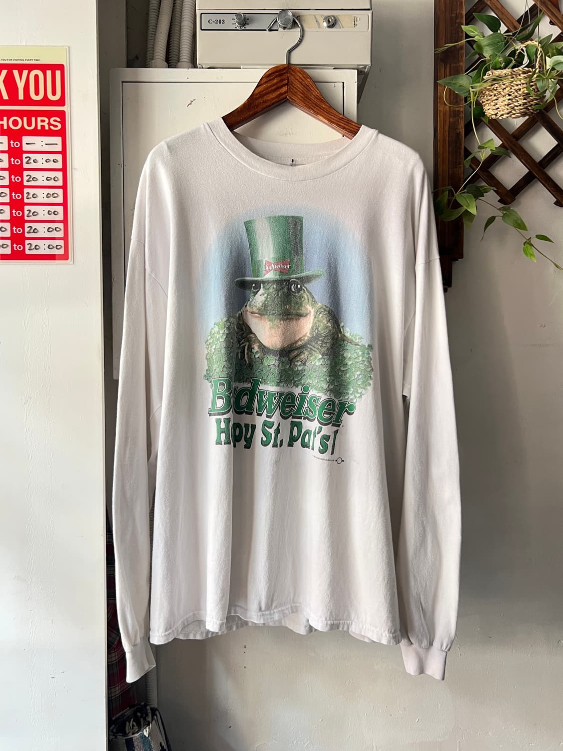 [2XL]1996 버드와이저 슈퍼볼 프로그 롱슬리브 티셔츠 상품이미지1