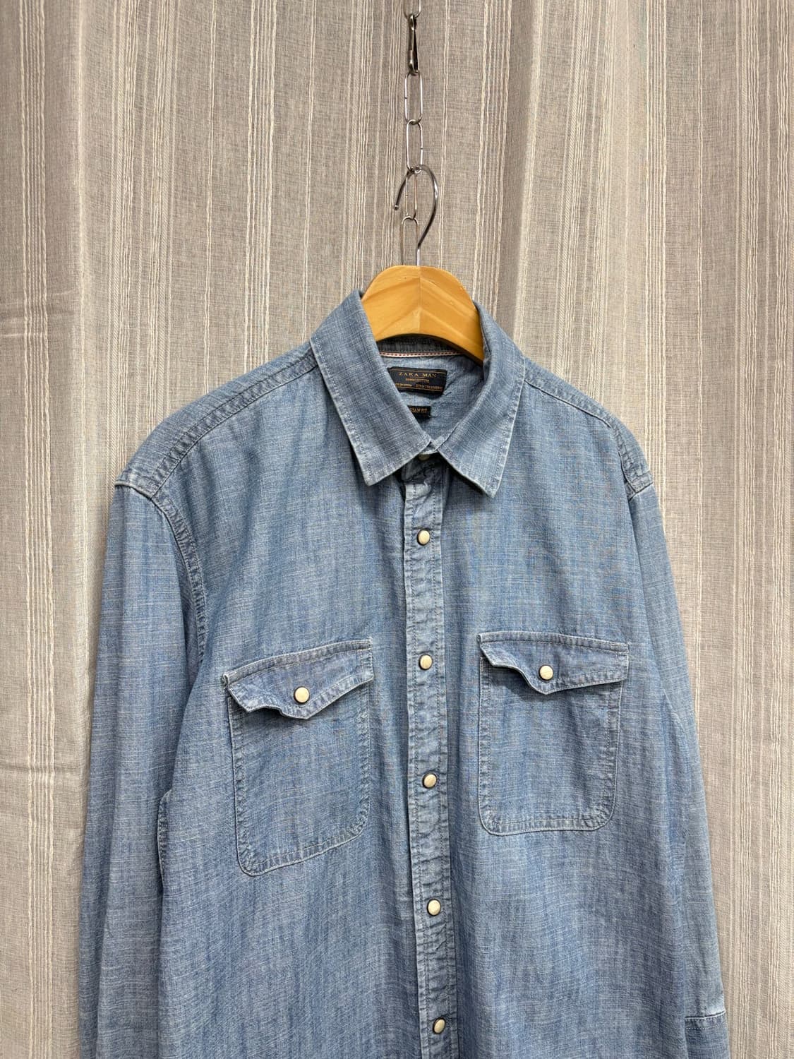 자라 자수 웨스턴 데님 셔츠 상품이미지6