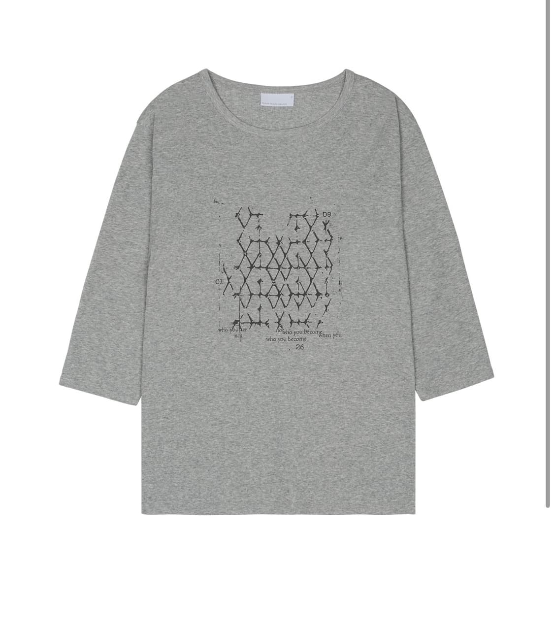 [12시간 판매] LATTICE T-SHIRT [MELANGE G 상품이미지1