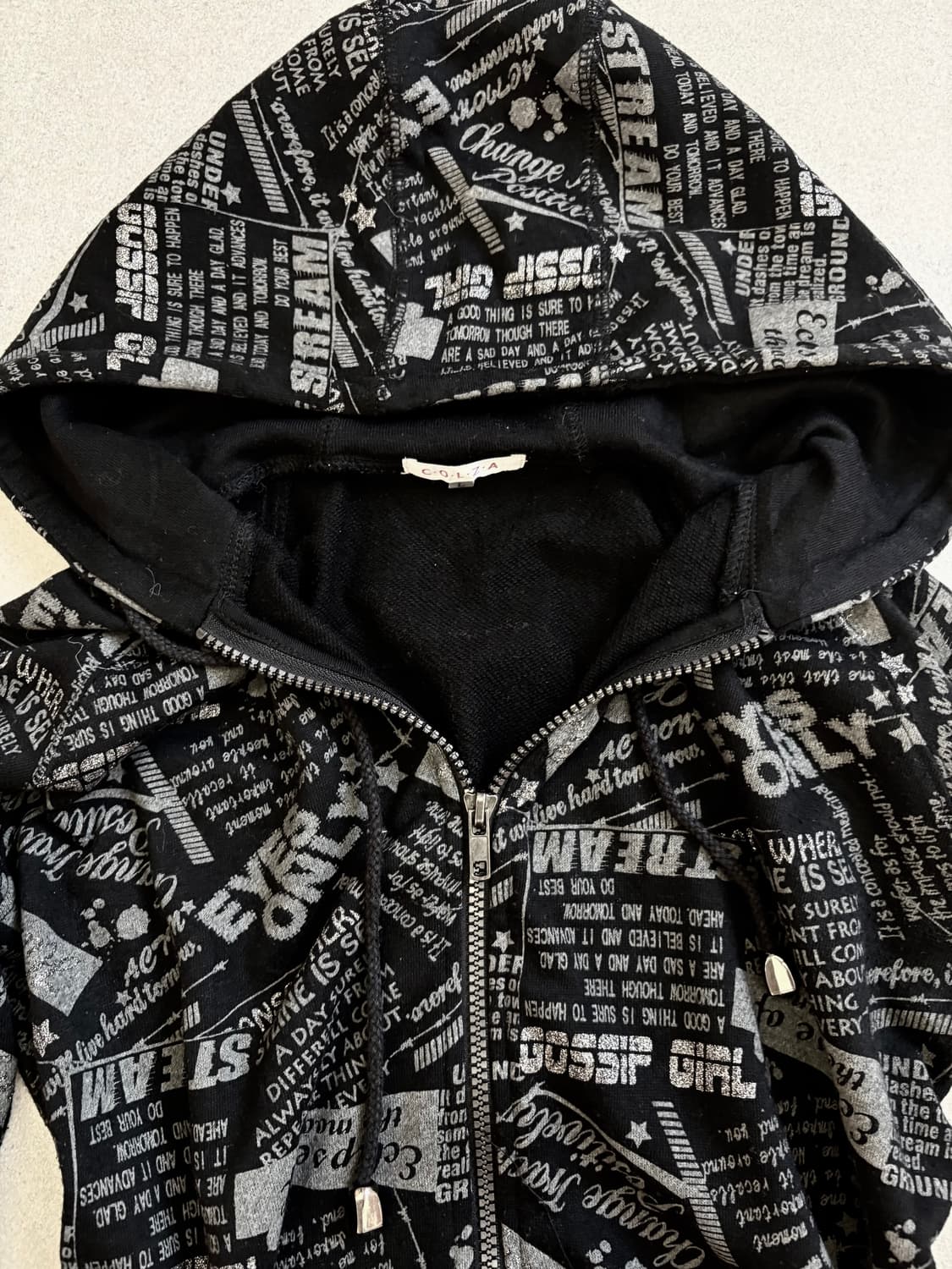 레터링 프린팅 후드집업 상품이미지2