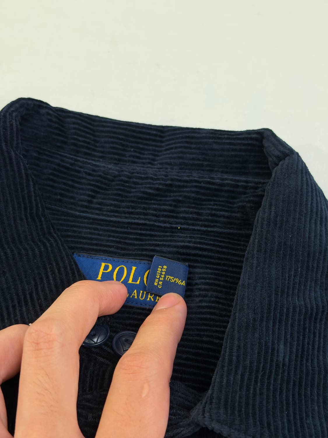 폴로 랄프로렌 코듀로이 오버셔츠 집업 자켓 네이비 상품이미지5