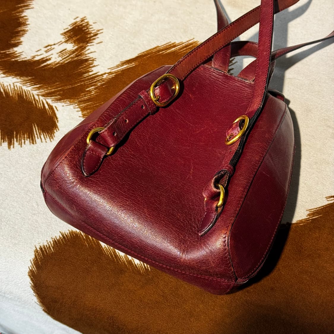 Cartier 까르띠에 레더 백팩 버건디 상품이미지8