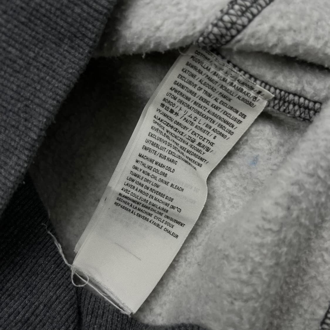 아베크롬비 버건디 센터로고 차콜 후드집업 L 상품이미지6