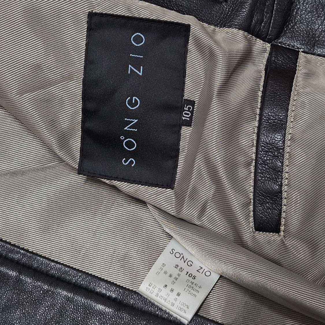 송지오 양가죽 바이커 자켓 105 상품이미지5