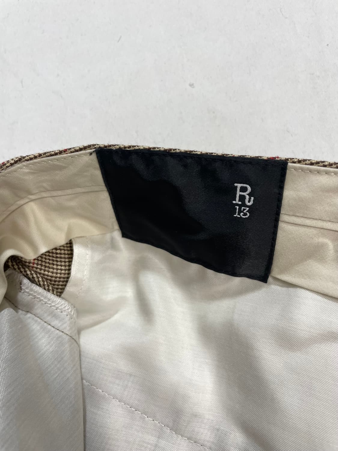 R13 알써틴 크로스오버 체크 팬츠  상품이미지7