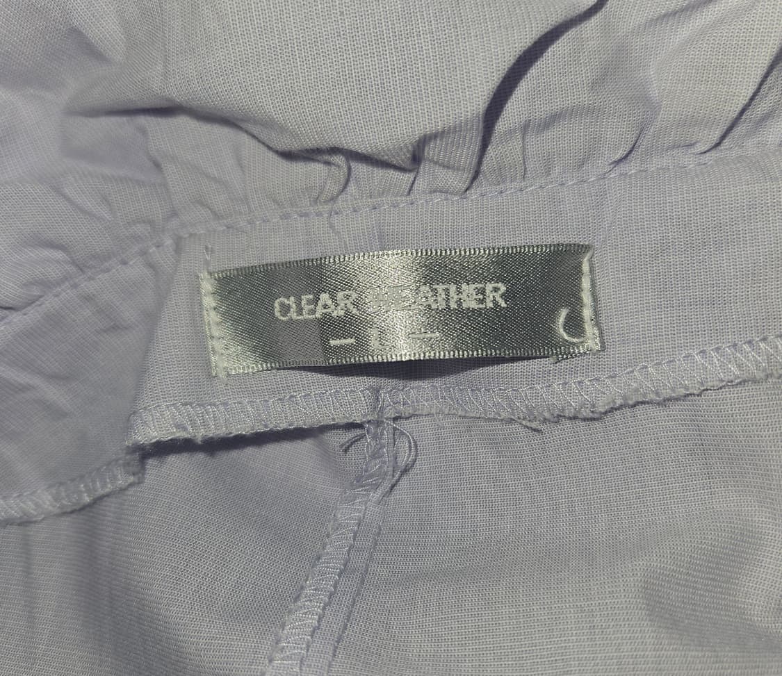 clear weather 바이올렛 블루 레이스 셔링 블라우스 상품이미지5