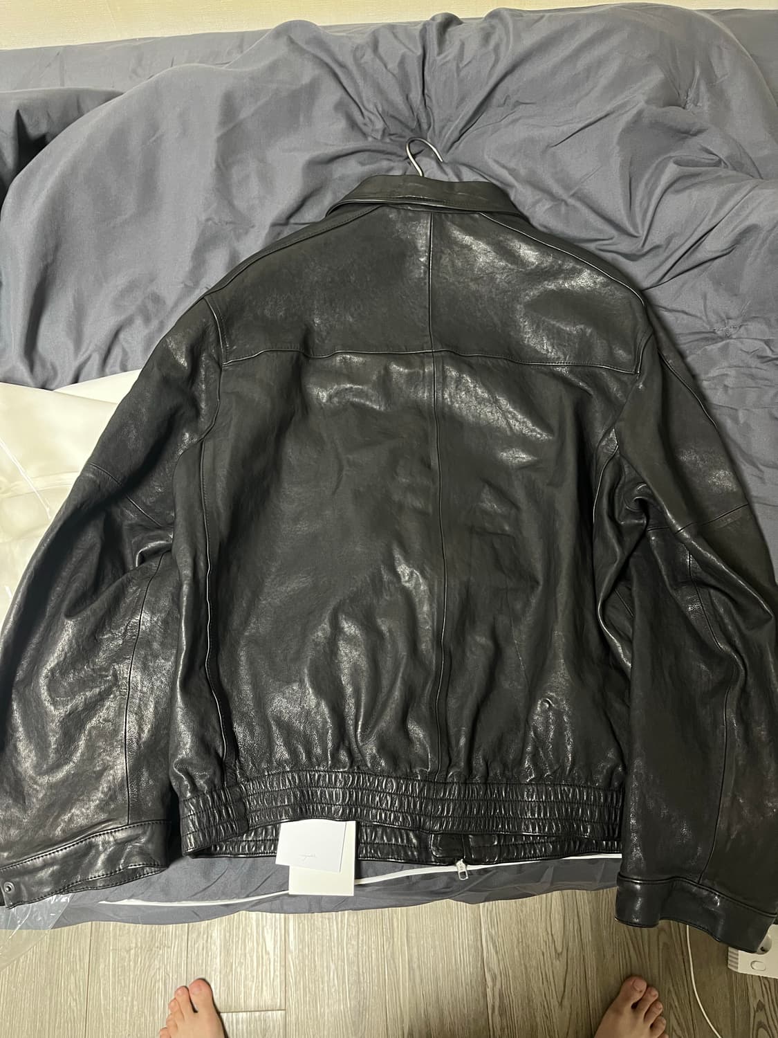 25FW 유스 워시드 레더 블루종 새상품 [S] 상품이미지4