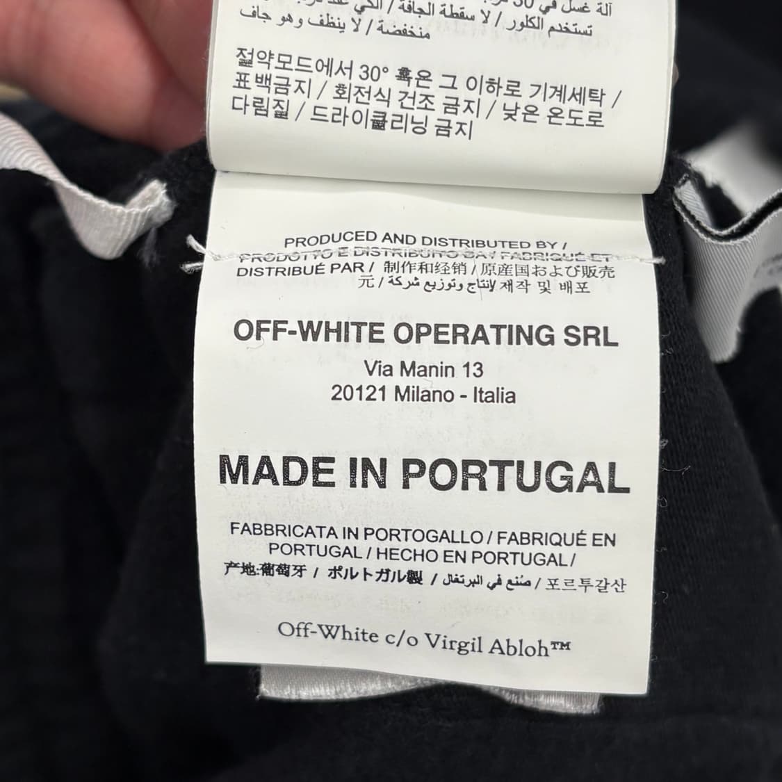 S 오프화이트 25fw 마커 블랙 조거팬츠 상품이미지7