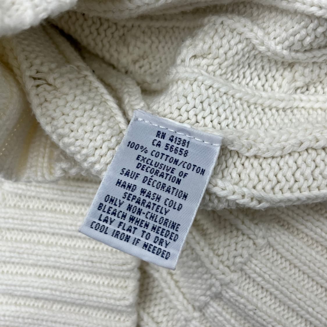 폴로 랄프로렌 글리터포니 아이보리 꽈배기 니트 M 상품이미지4