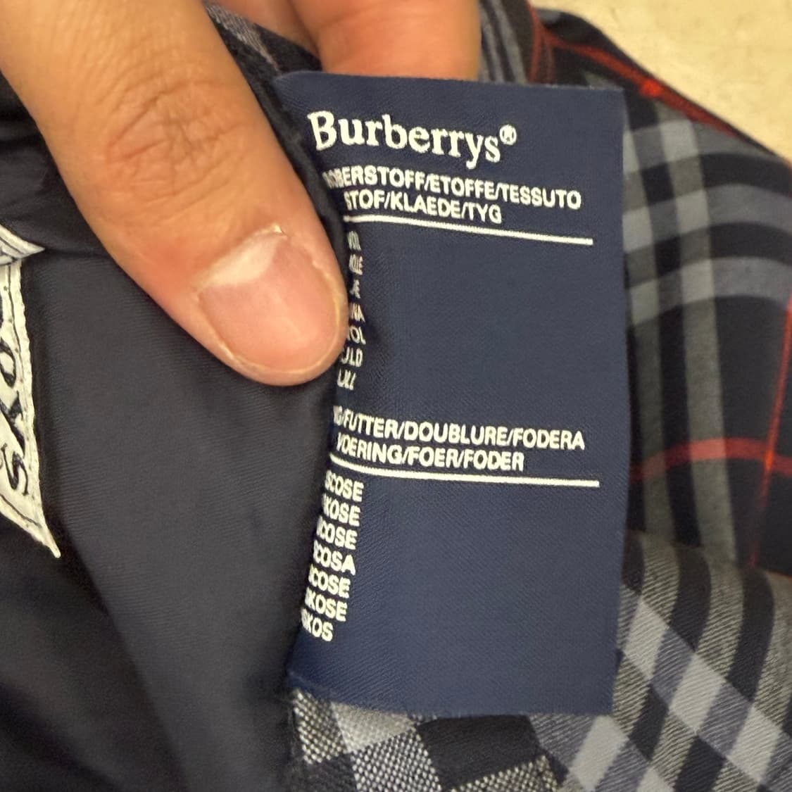 버버리 네이비 노바체크 롱 스커트 상품이미지5