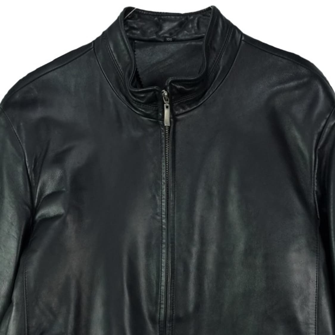 [빈티지] 리얼 쉽스킨 루즈핏 양가죽 레더 집업 자켓 블랙 M19974 상품이미지4