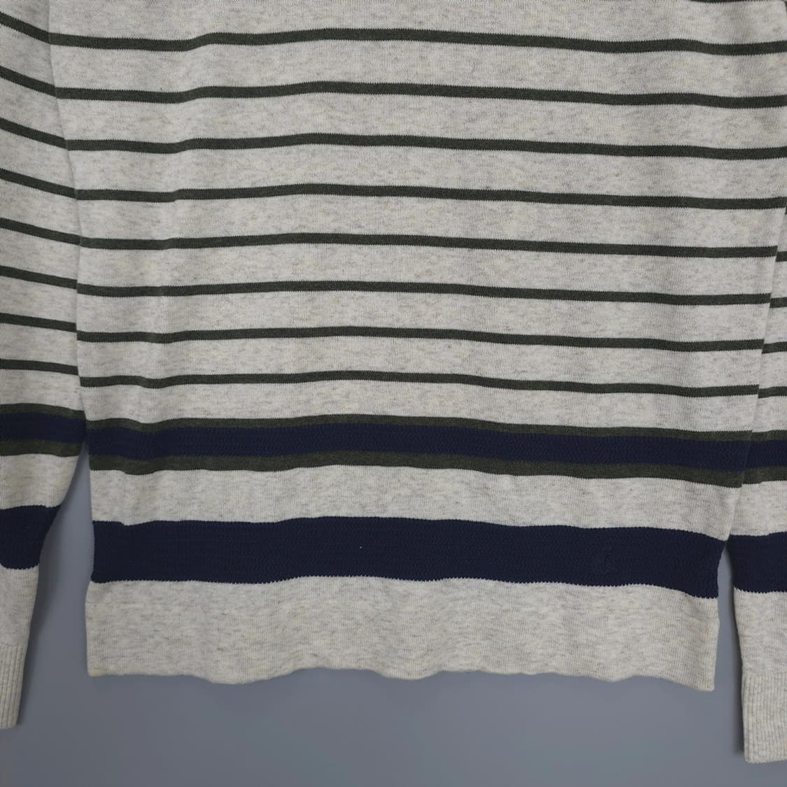 새제품) 빈폴 BEANPOLE 단가라 스트라이프 면 니트 100 상품이미지3