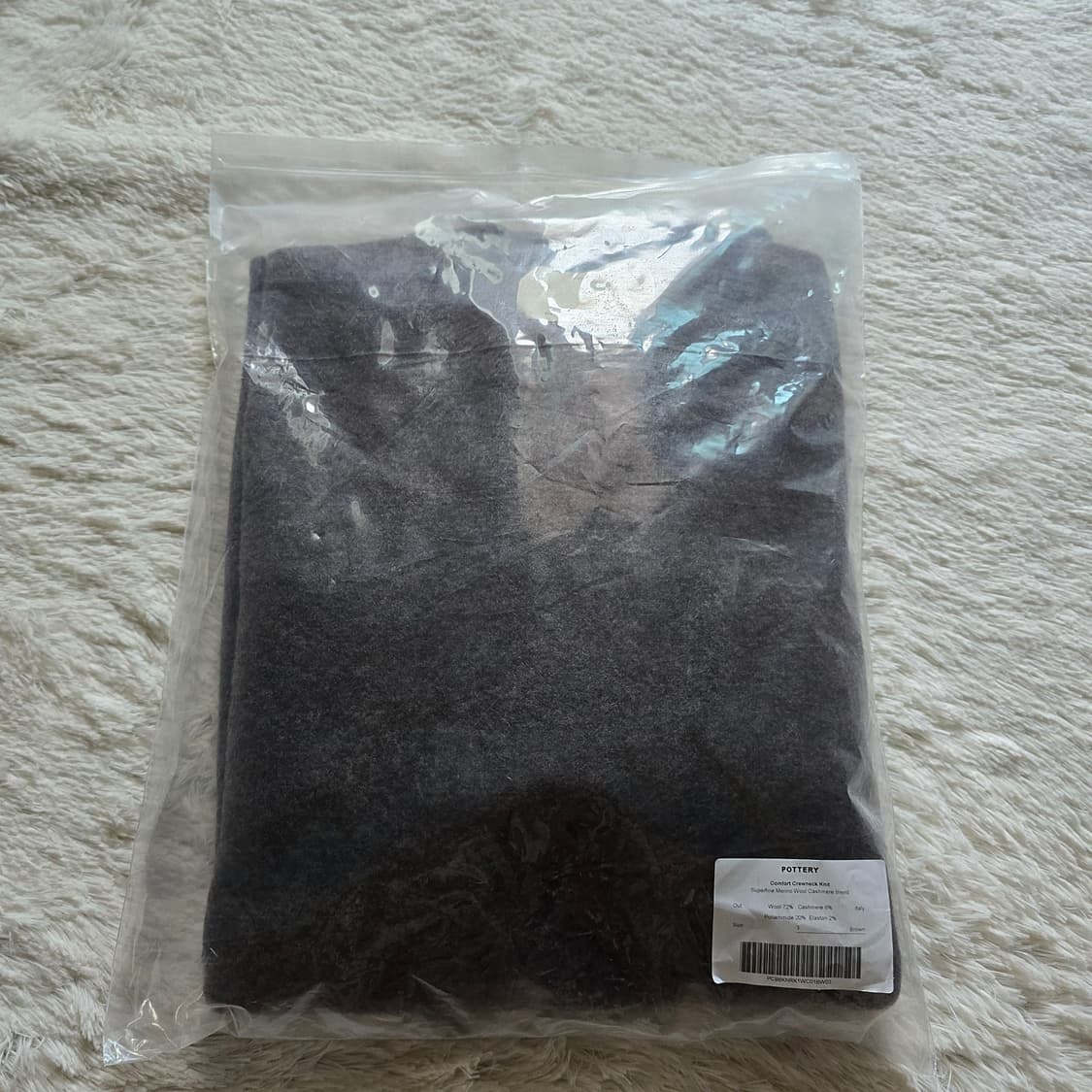 포터리 컴포트 크루넥니트 브라운 새제품 3사이즈 상품이미지3