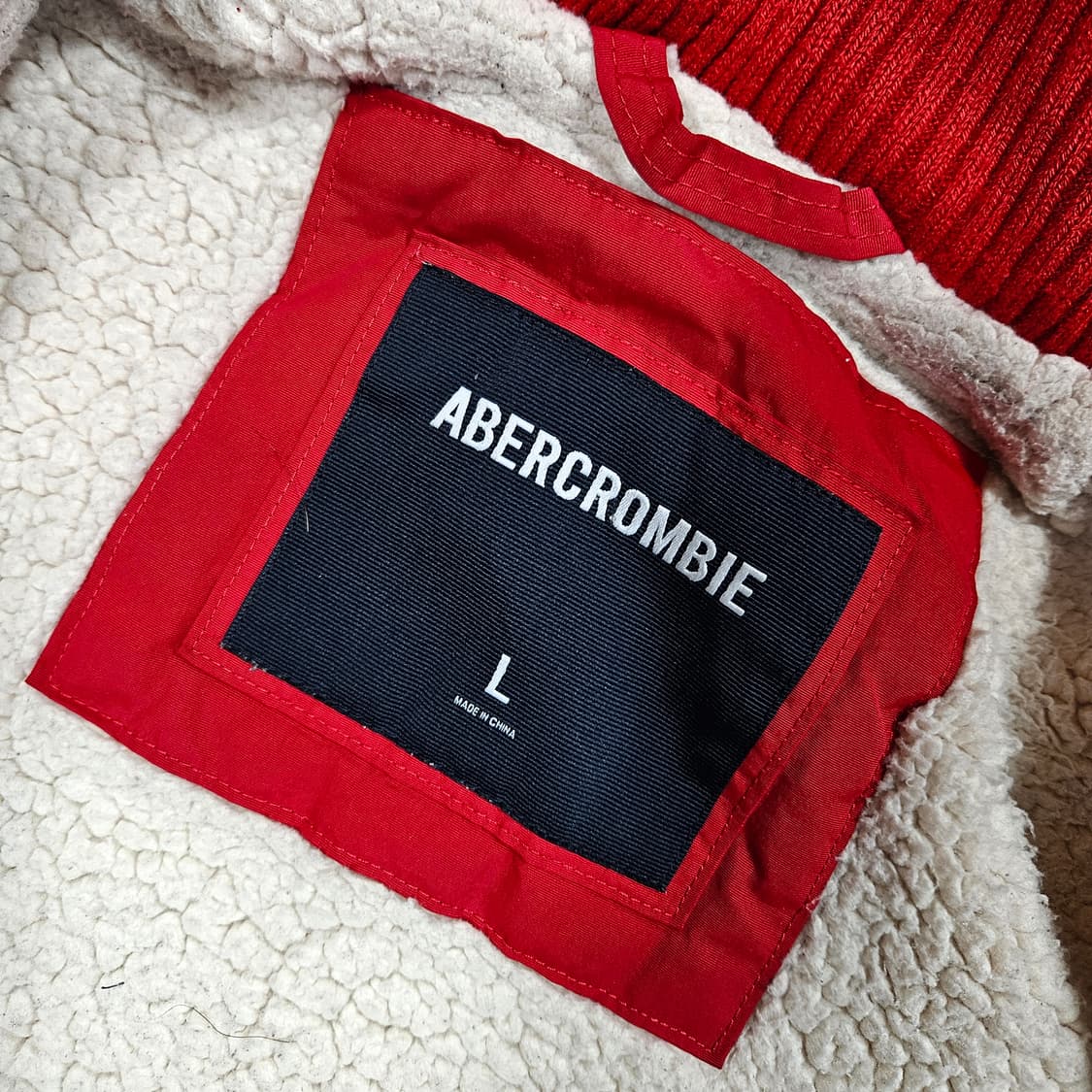 아베크롬비 라쿤퍼 양털 멀티포켓 점퍼 L size 상품이미지7