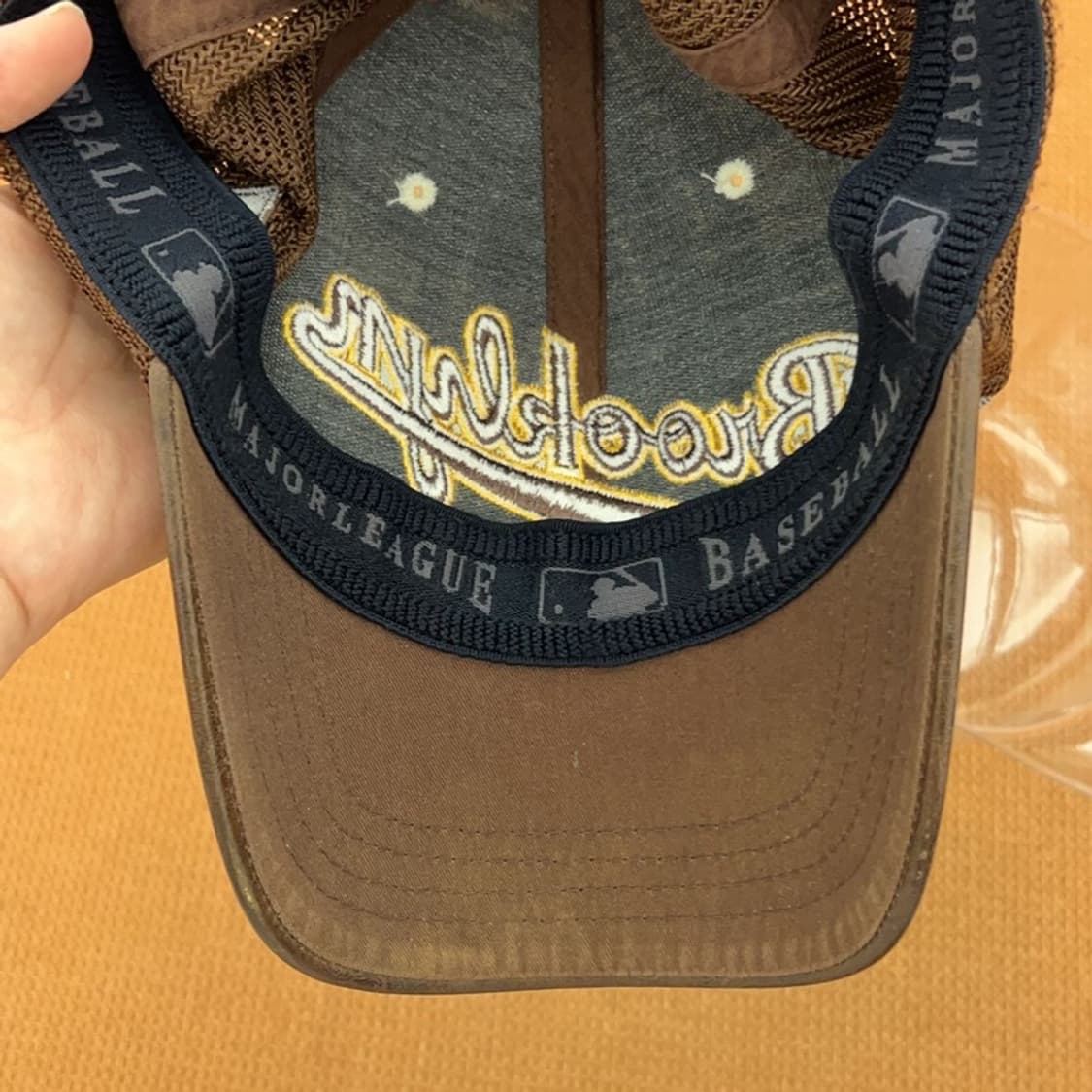 MLB 브루클린 빈티지 체크 가죽 야구모자 볼캡 C04849  상품이미지2