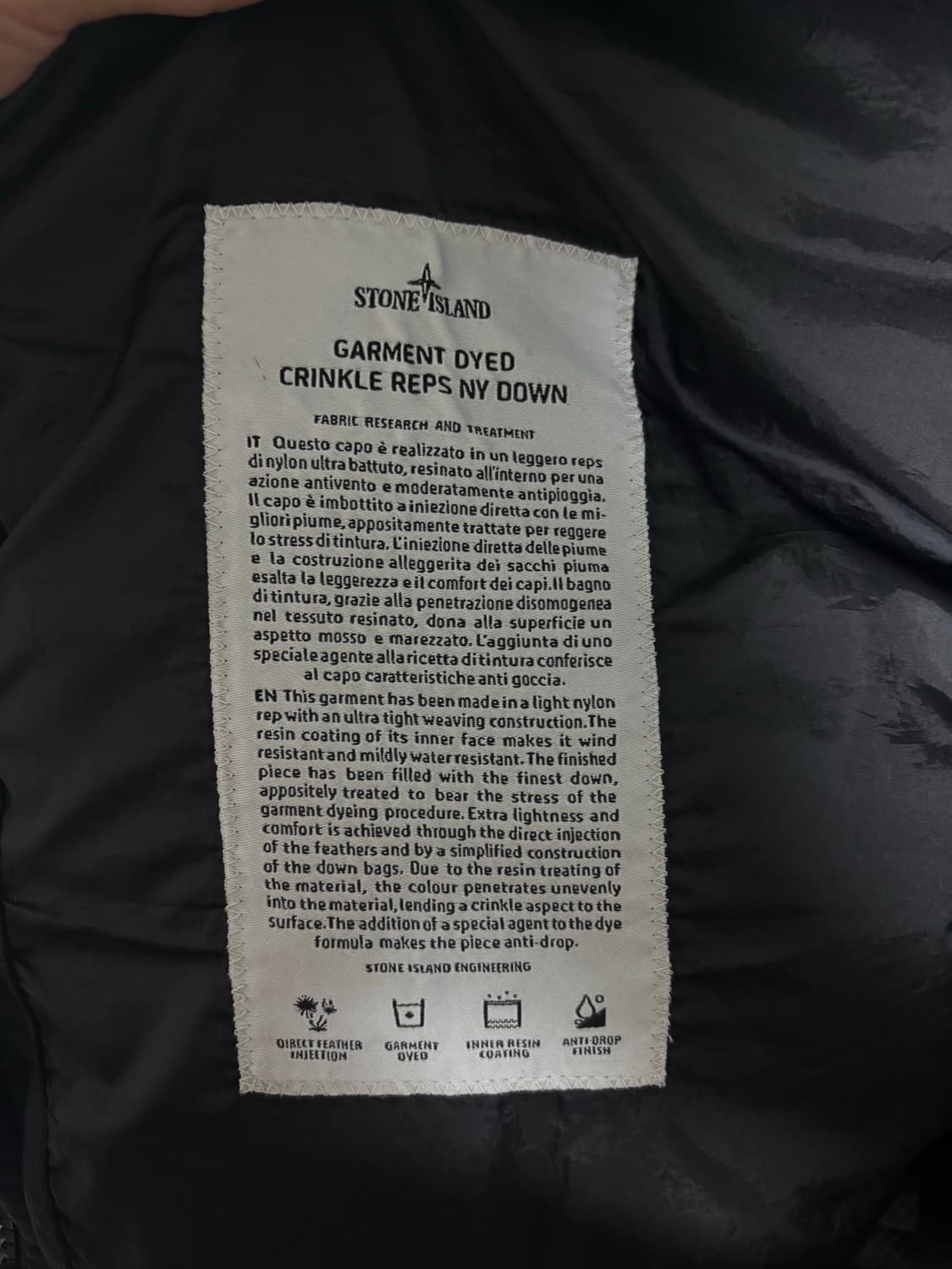 스톤아일랜드 크링클랩스 후드 패딩 [m] 상품이미지5