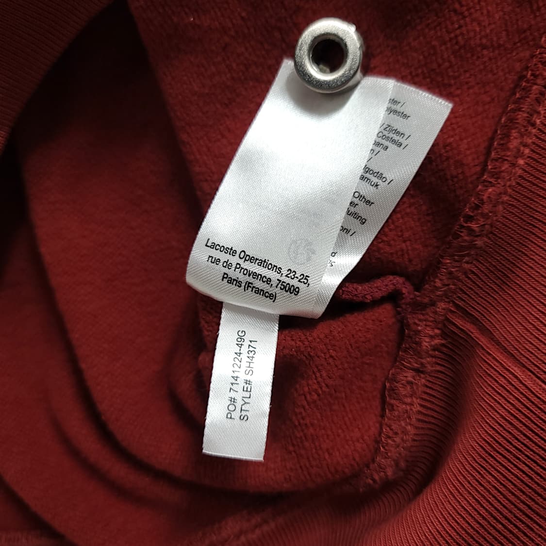 [L] 라코스테 컬러블록 크루넥 기모 스웻셔츠 맨투맨 상품이미지9