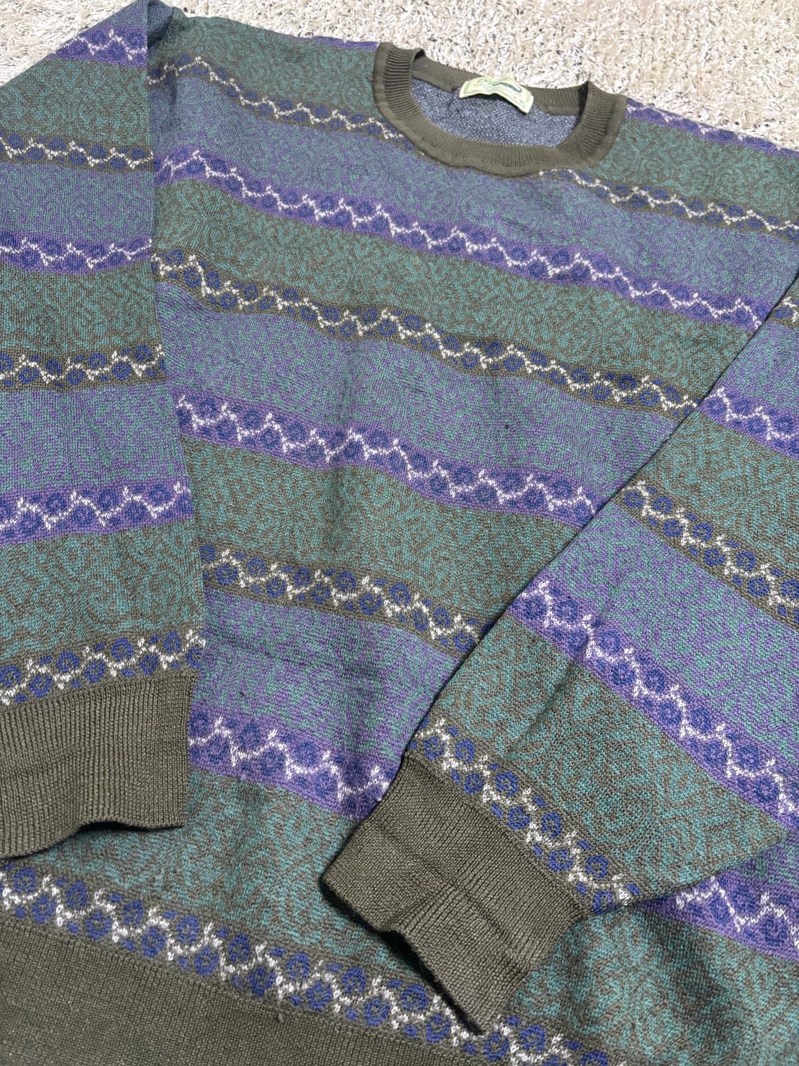 일제 크로커다일 울 니트 사이즈 105-110 상품이미지2