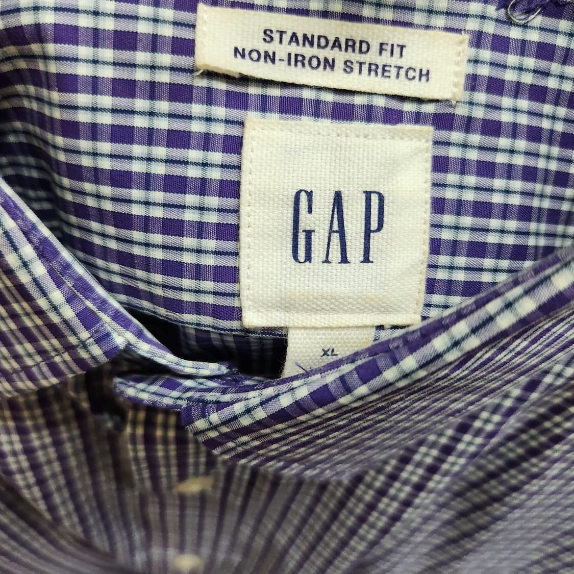 GAP 갭 체크패턴 스탠다드핏 셔츠 XL(2XL) 상품이미지6