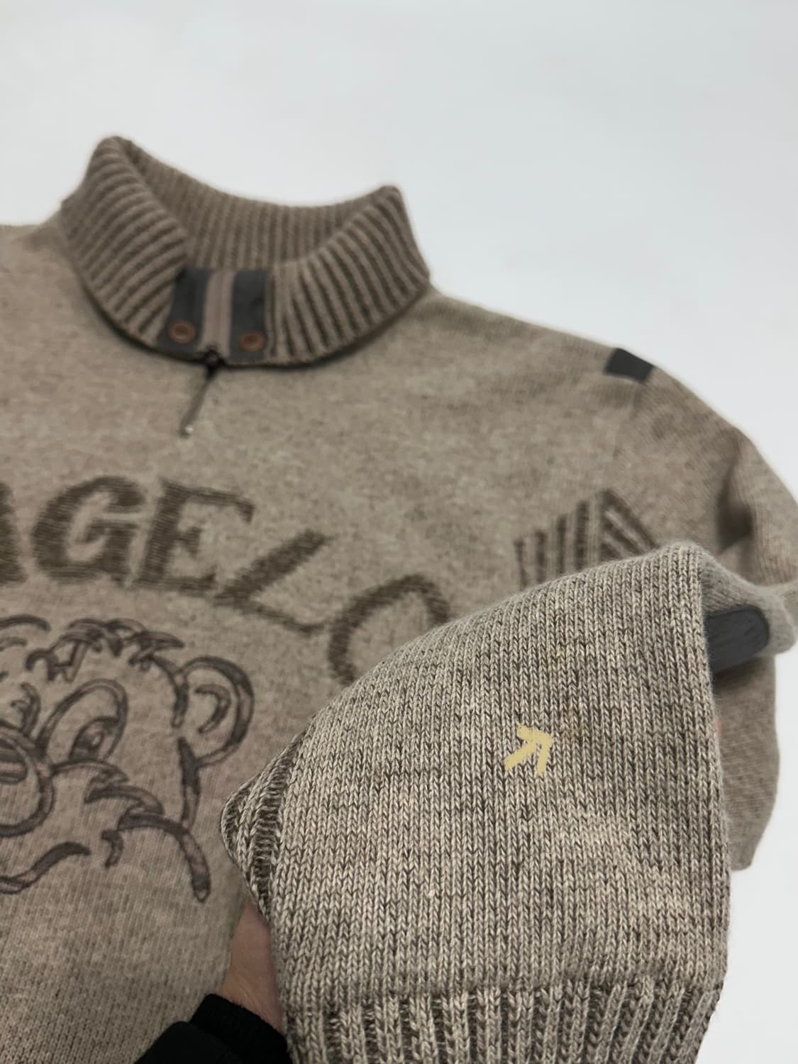 ANGELO GARDASUS 패치 반집업 니트 상품이미지6