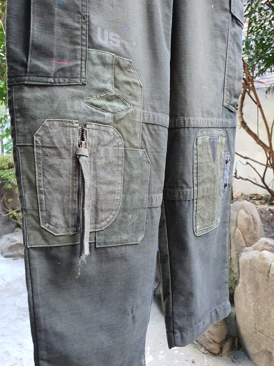 m65팬츠 빈티지 커스텀[업그레이드 버전/ 하드워싱/ 사이드지퍼] 상품이미지4
