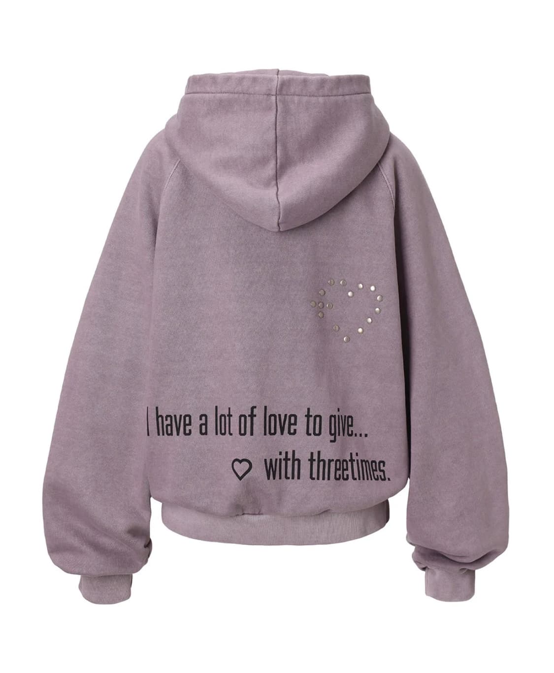 쓰리타임즈) Midnight stud hoodie 후드 상품이미지3