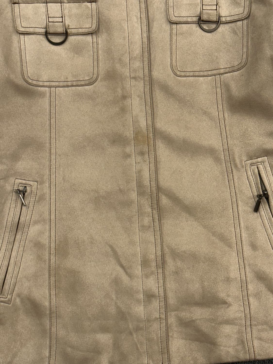 L)Japanese vintage 여성 스웨이드 베이지 자켓 상품이미지2