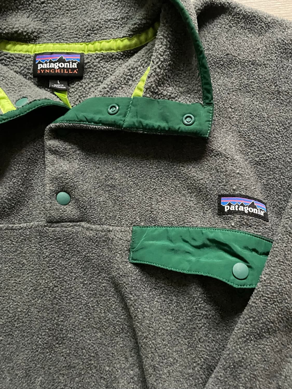 파타고니아 신칠라 그레이 그린 rare patagonia 빈티지 상품이미지4
