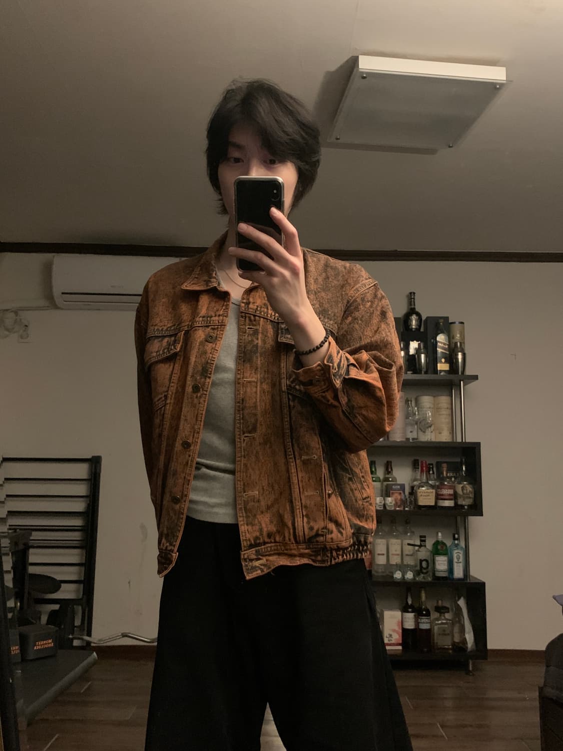 [빈티지 테이스트] 오렌지 브라운 워싱 데님 재킷 자켓 상품이미지4