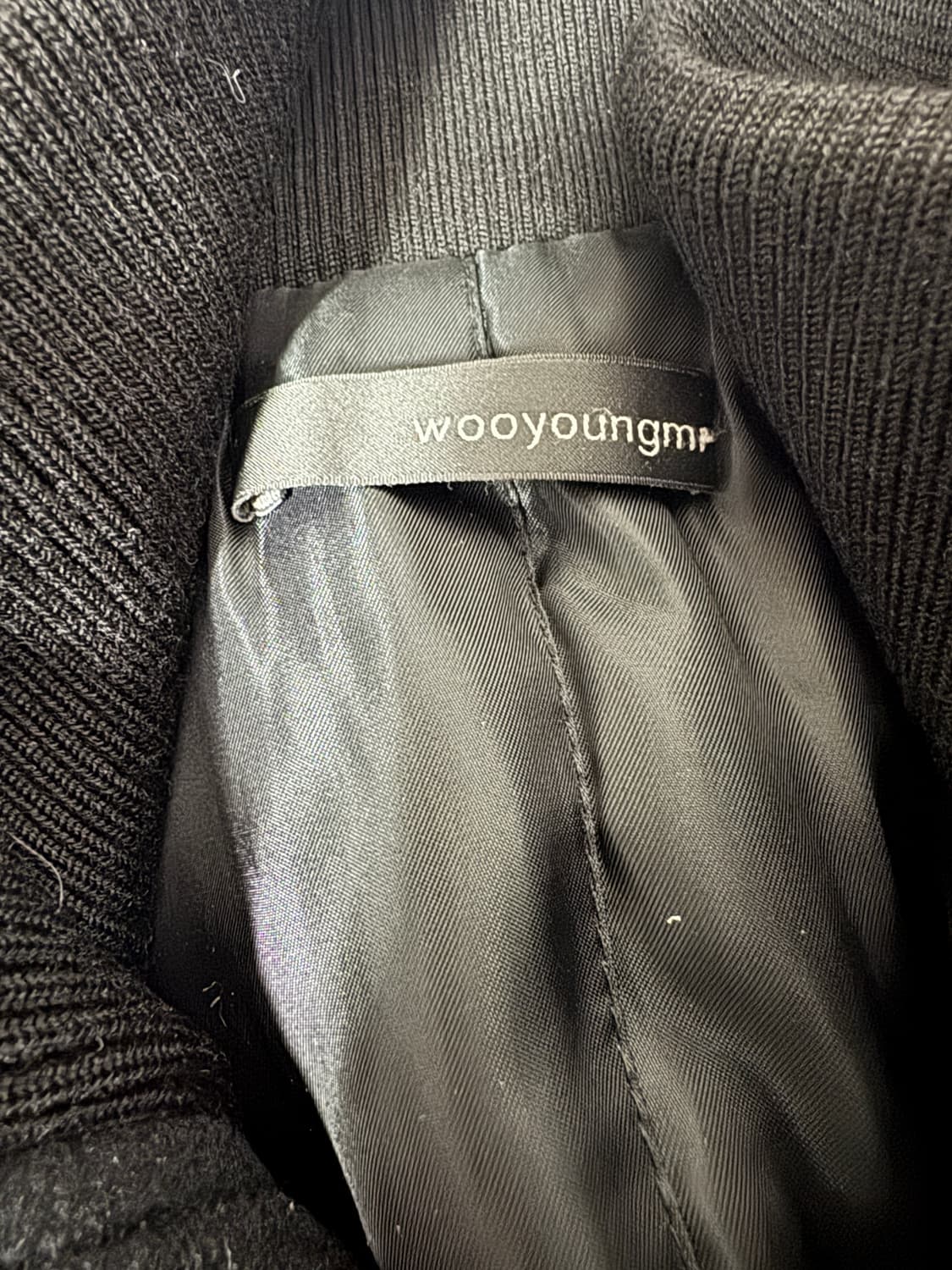 우영미 캐시미어 혼방 후드 집업 울 코트 블랙 52 상품이미지3