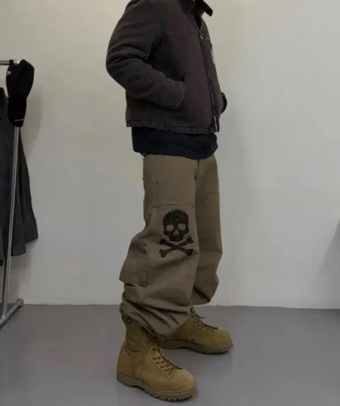 [2] 아오이로 더 데스 오브 크롬 더블 니 팬츠 모카 브라운 상품이미지1